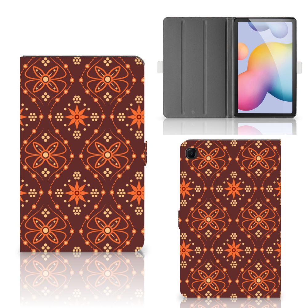 Samsung Galaxy Tab S6 Lite | S6 Lite (2022) Tablet Hoes Batik Brown