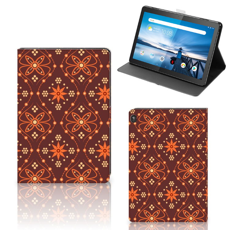 Lenovo Tablet M10 Tablet Hoes Batik Brown
