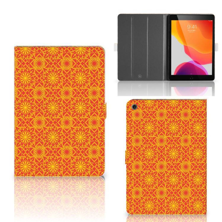 Apple iPad 10.2 (2019) Tablet Hoes Batik Oranje