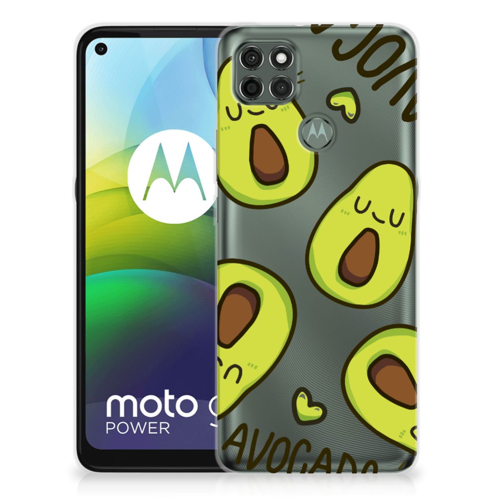 Motorola Moto G9 Power Telefoonhoesje met Naam Avocado Singing
