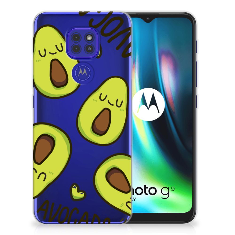 Motorola Moto G9 Play | E7 Plus Telefoonhoesje met Naam Avocado Singing