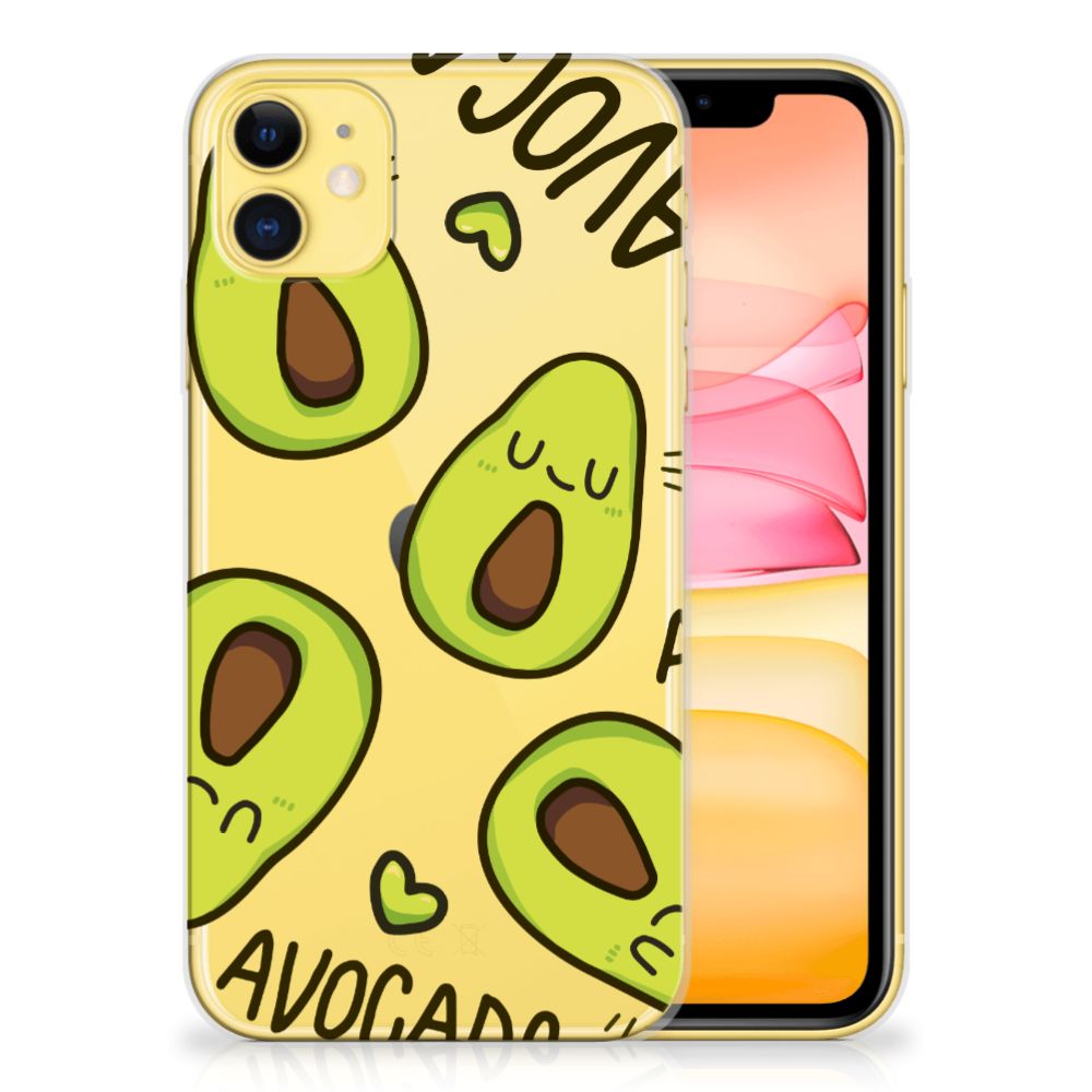 Apple iPhone 11 Telefoonhoesje met Naam Avocado Singing