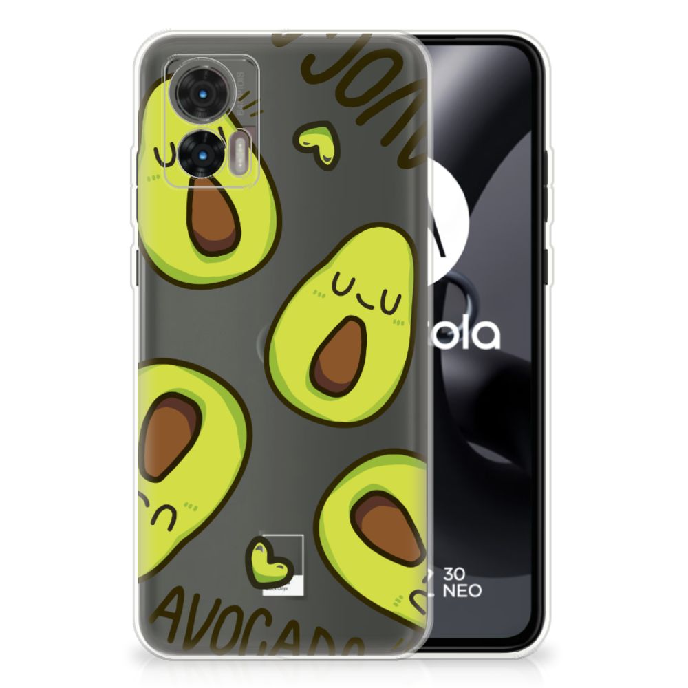 Motorola Edge 30 Neo Telefoonhoesje met Naam Avocado Singing