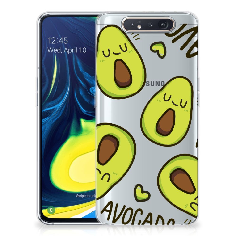 Samsung Galaxy A80 Telefoonhoesje met Naam Avocado Singing