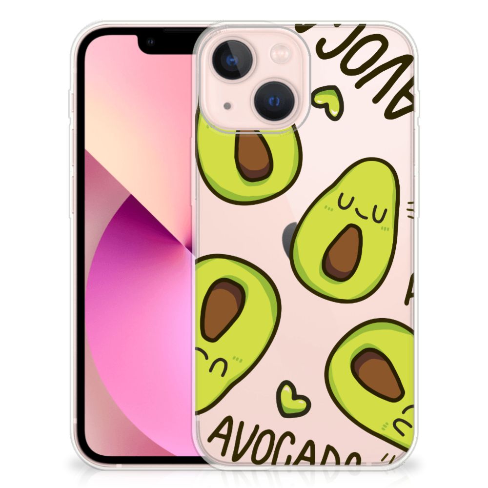 iPhone 13 mini Telefoonhoesje met Naam Avocado Singing