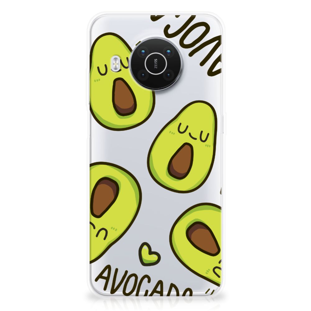 Nokia X10 | X20 Telefoonhoesje met Naam Avocado Singing
