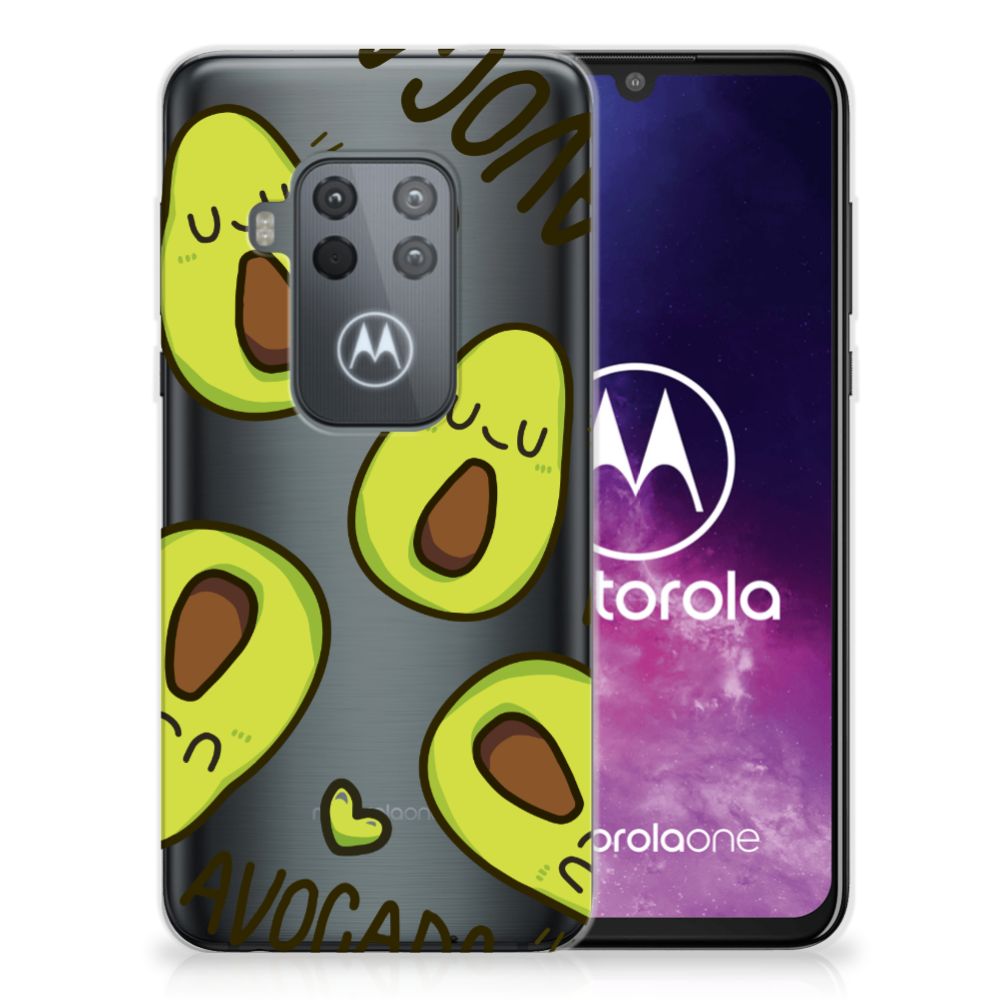 Motorola One Zoom Telefoonhoesje met Naam Avocado Singing
