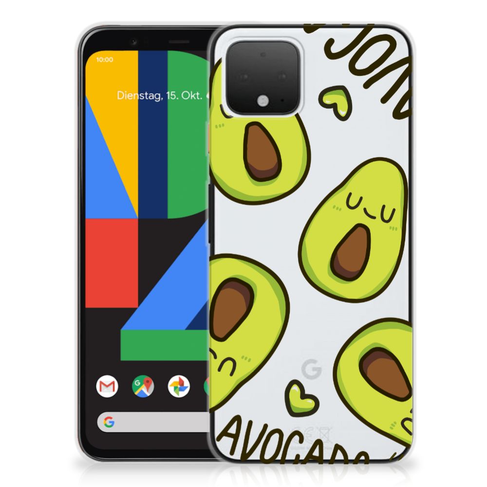 Google Pixel 4 Telefoonhoesje met Naam Avocado Singing