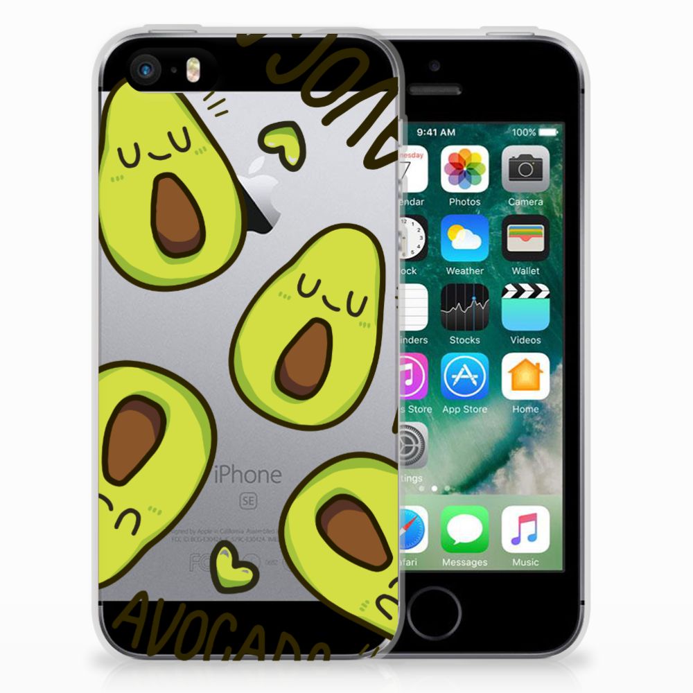 Apple iPhone SE | 5S Telefoonhoesje met Naam Avocado Singing