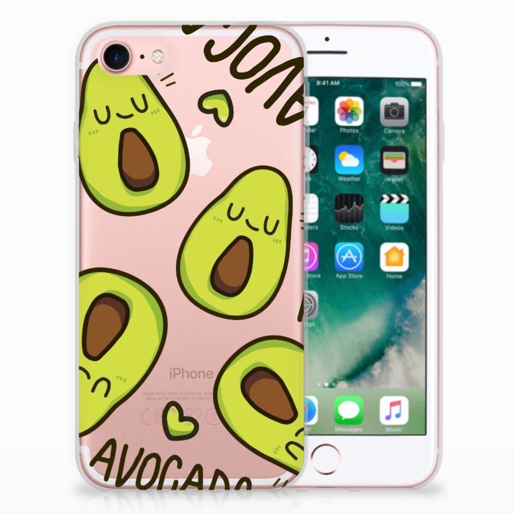 iPhone SE 2022 | SE 2020 | 8 | 7 Telefoonhoesje met Naam Avocado Singing