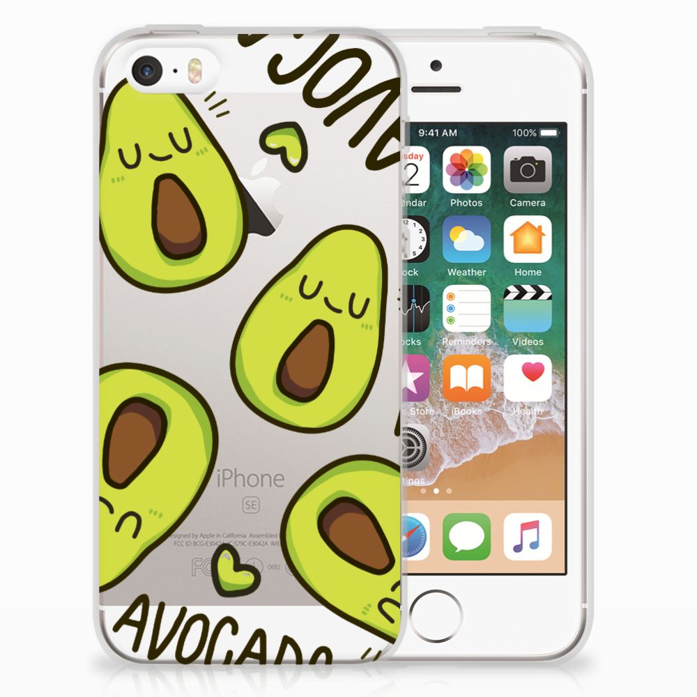 Apple iPhone SE | 5S Telefoonhoesje met Naam Avocado Singing