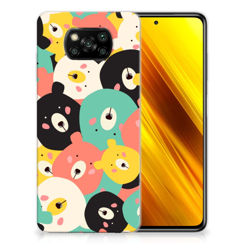 Xiaomi Poco X3 | Poco X3 Pro Telefoonhoesje met Naam Bears
