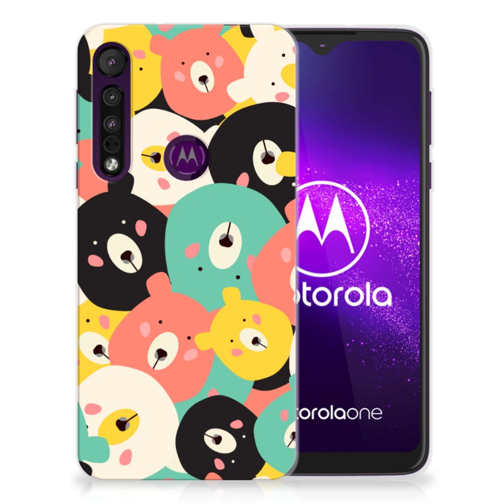 Motorola One Macro Telefoonhoesje met Naam Bears