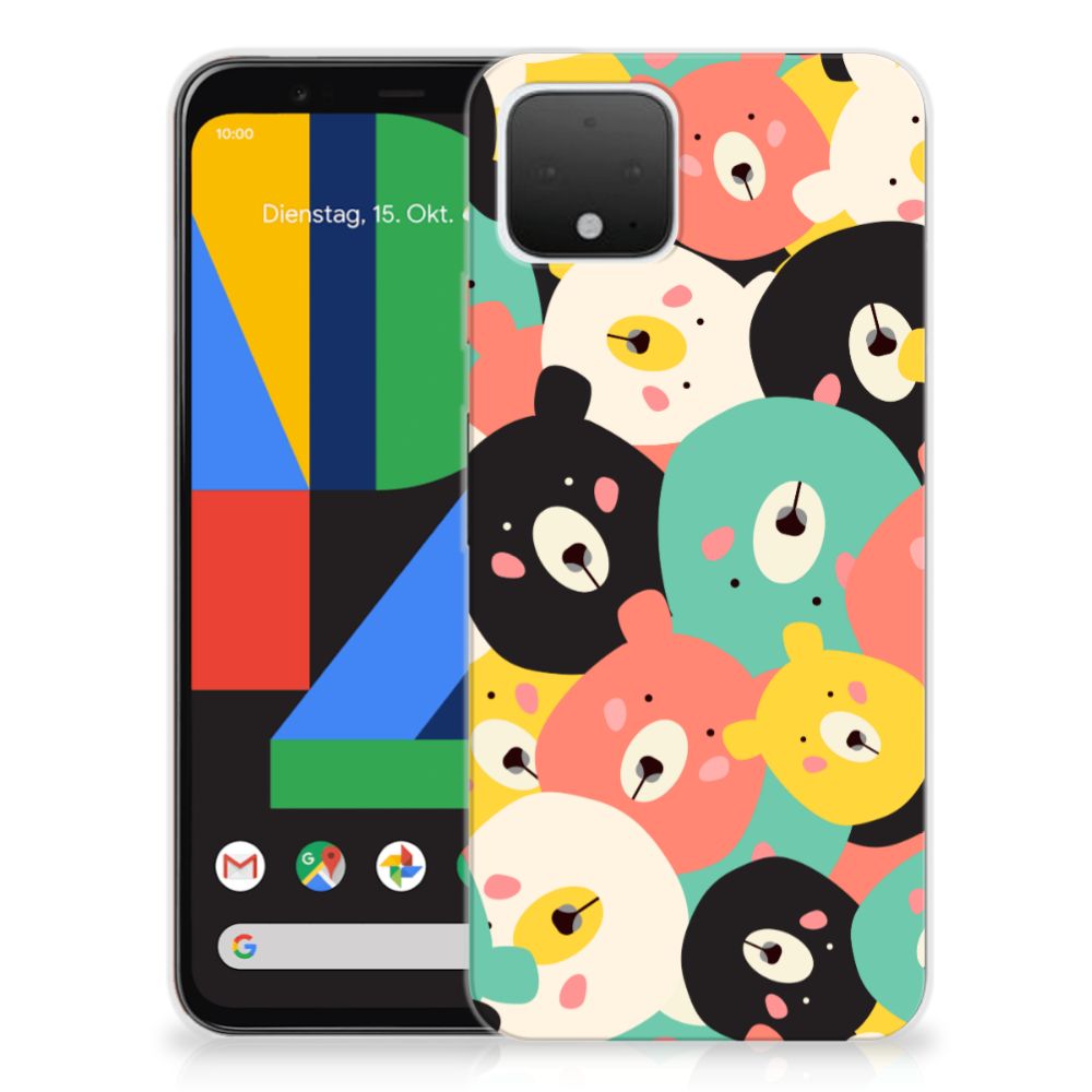 Google Pixel 4 Telefoonhoesje met Naam Bears