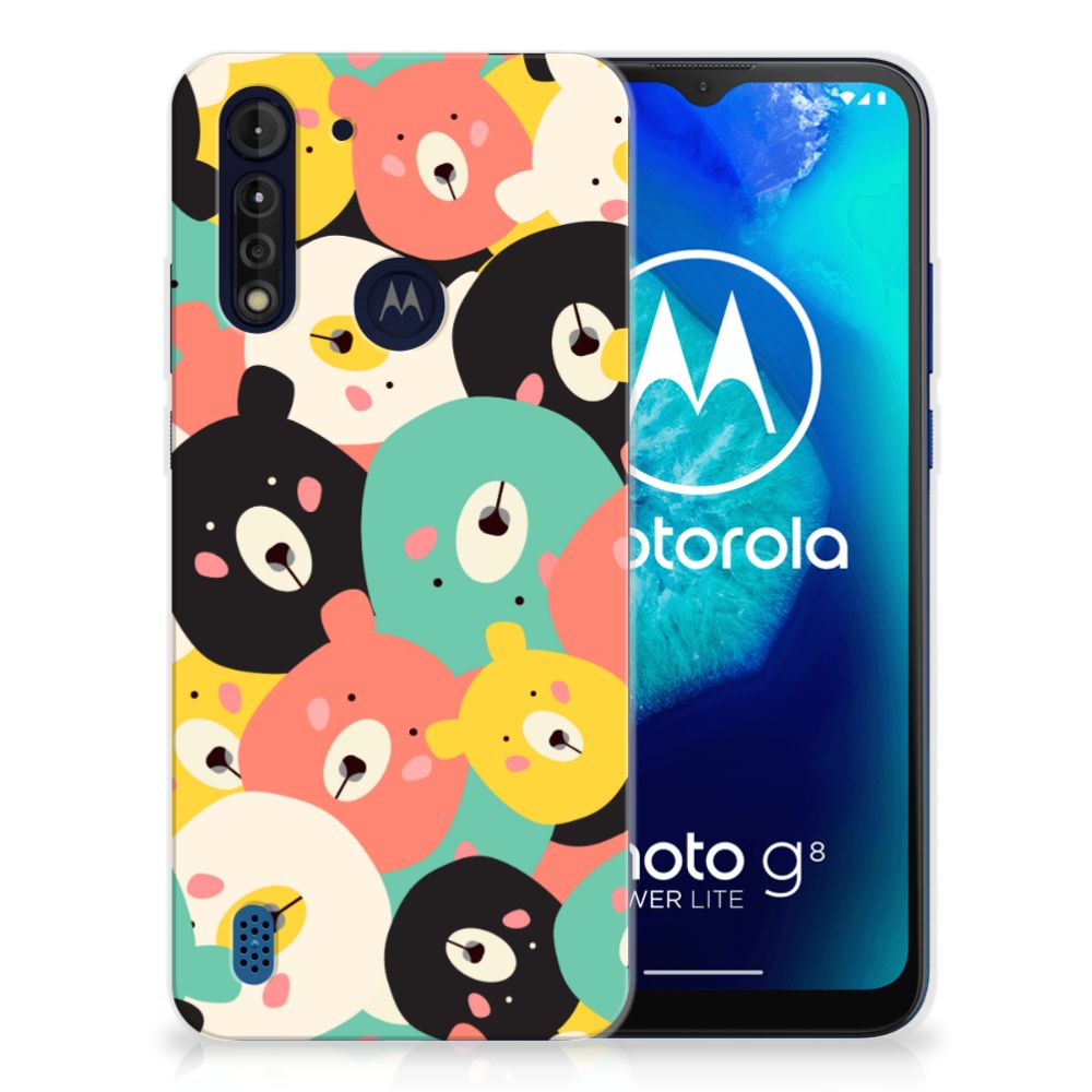 Motorola Moto G8 Power Lite Telefoonhoesje met Naam Bears