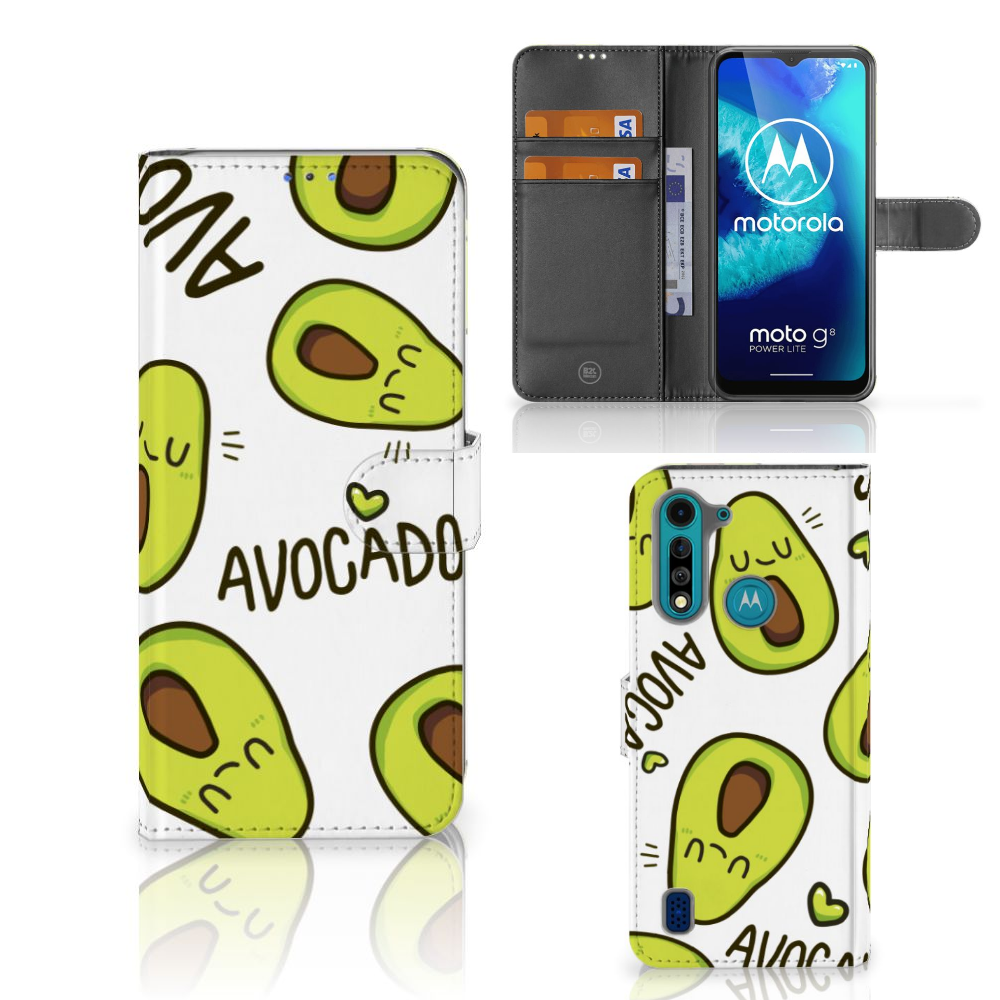 Motorola G8 Power Lite Leuk Hoesje Avocado Singing