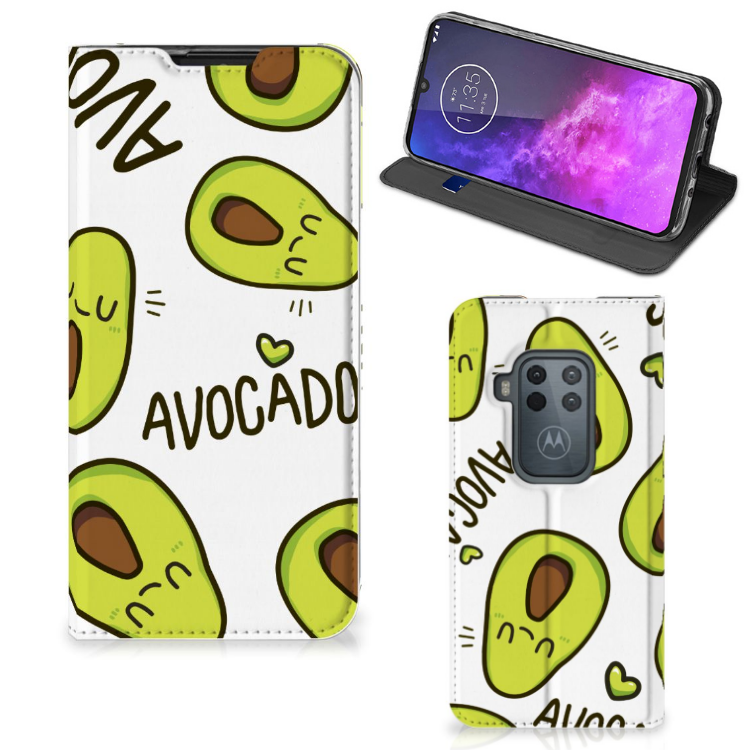 Motorola One Zoom Magnet Case Avocado Singing