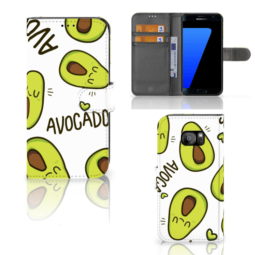 Samsung Galaxy S7 Edge Uniek Boekhoesje Avocado Singing