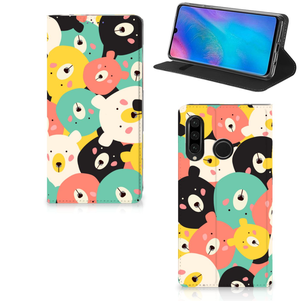 Huawei P30 Lite New Edition Magnet Case Bears