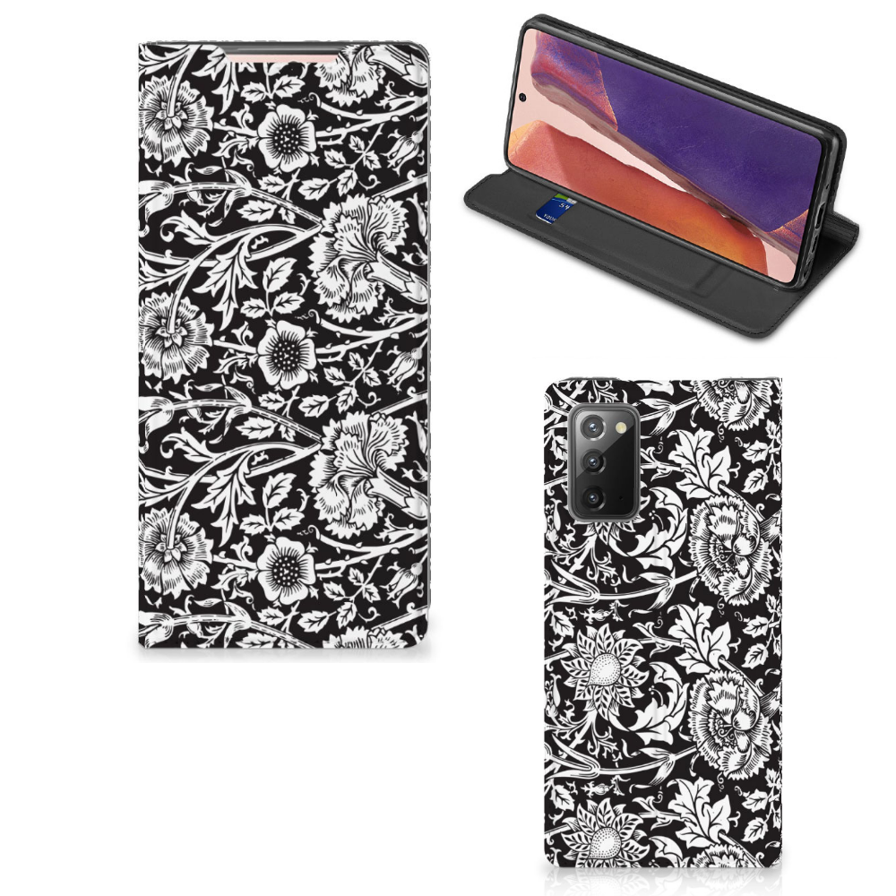 Samsung Galaxy Note20 Smart Cover Black Flowers