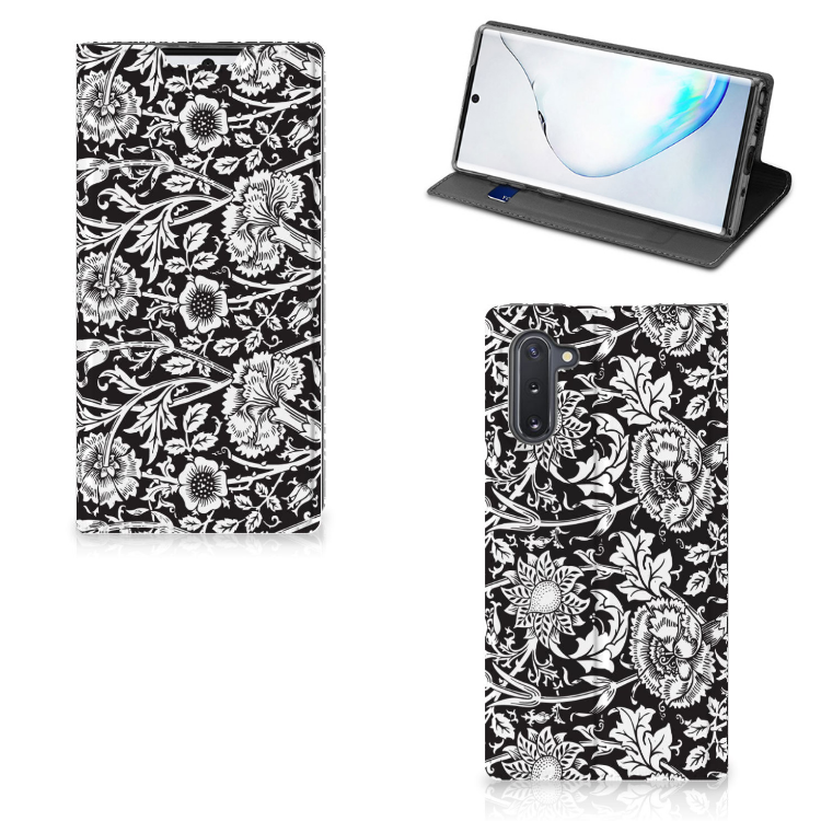Samsung Galaxy Note 10 Smart Cover Black Flowers
