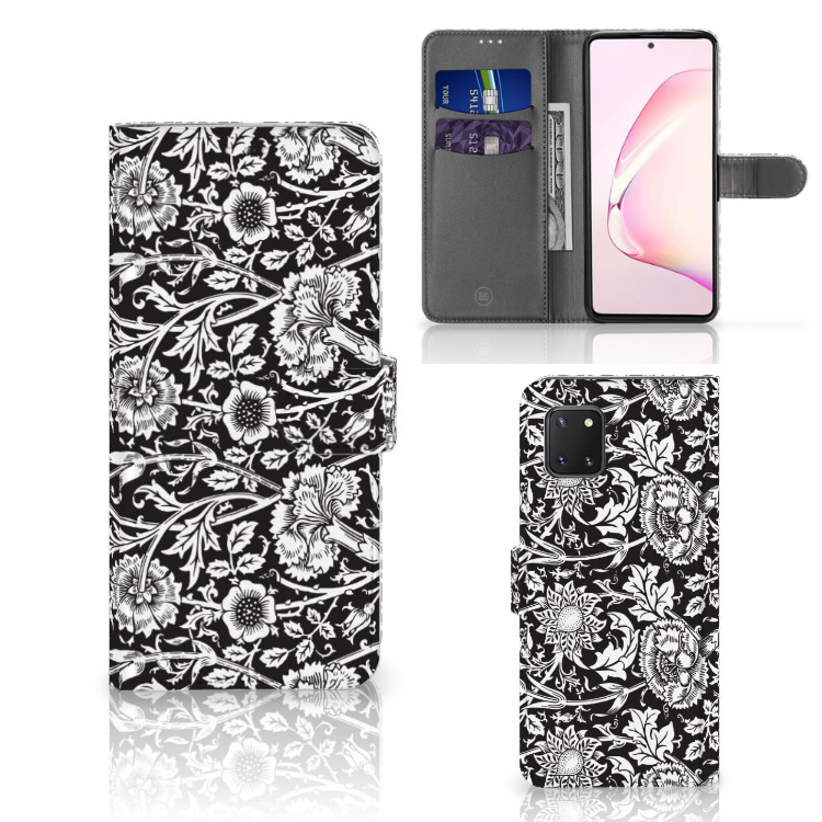 Samsung Note 10 Lite Hoesje Black Flowers