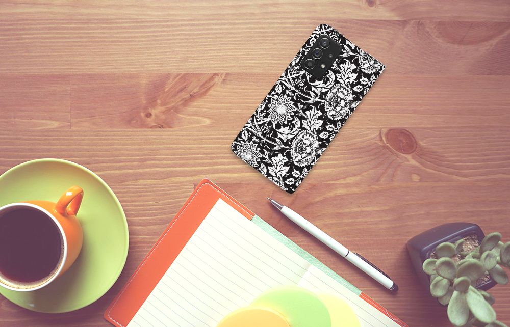 Samsung Galaxy A52 Smart Cover Black Flowers