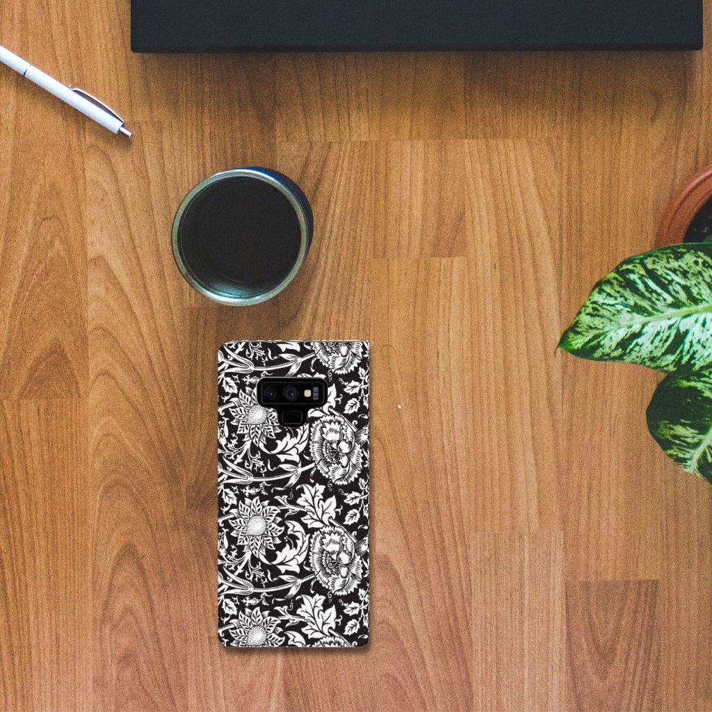 Samsung Galaxy Note 9 Smart Cover Black Flowers
