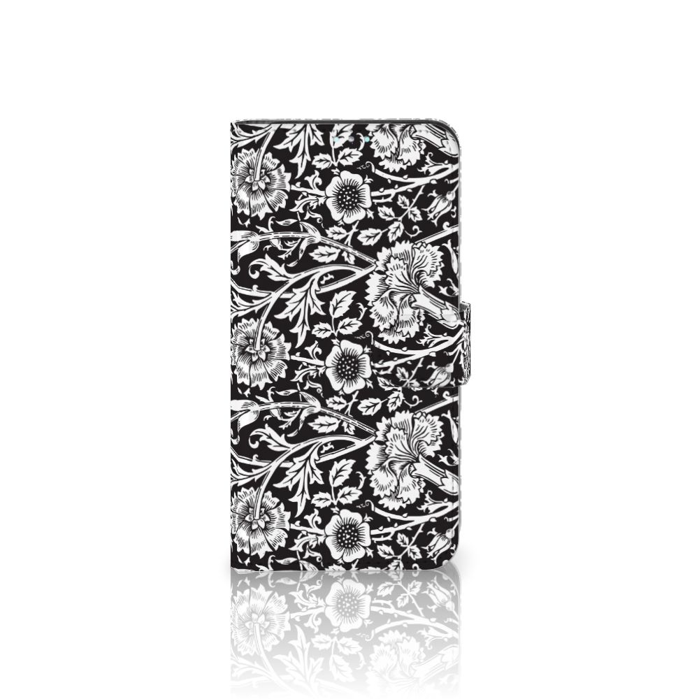 Samsung Galaxy A41 Hoesje Black Flowers