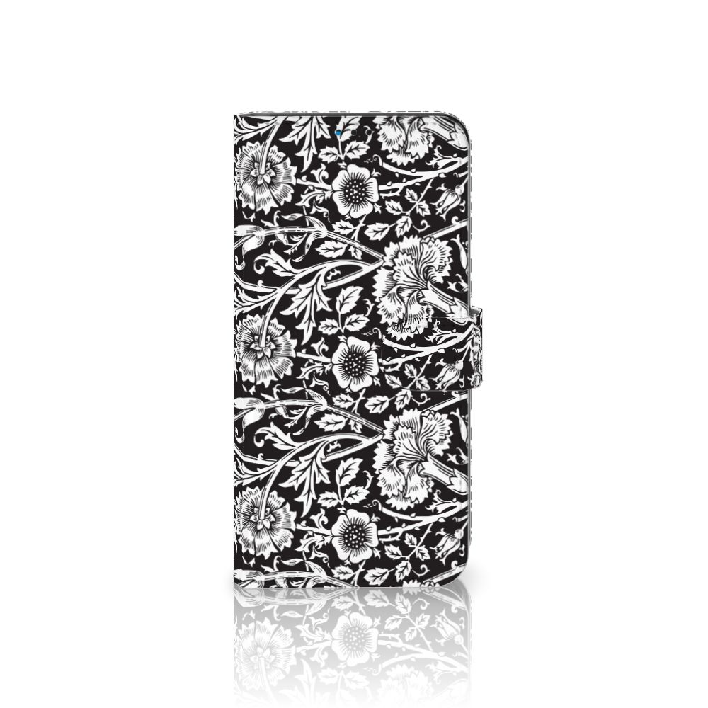 Motorola Moto G9 Play | E7 Plus Hoesje Black Flowers