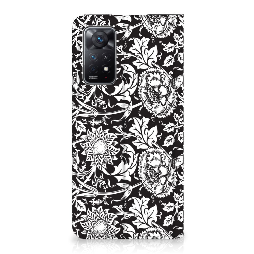 Xiaomi Redmi Note 11 Pro Smart Cover Black Flowers