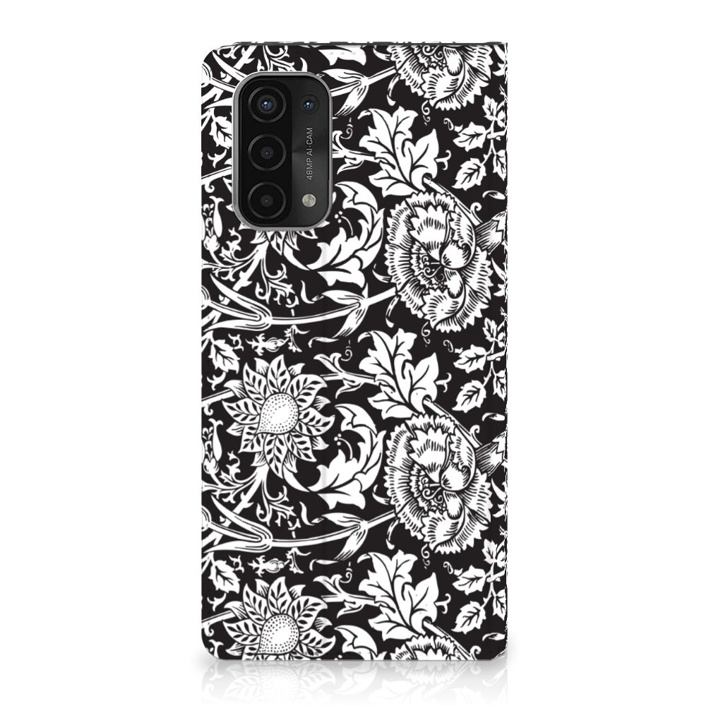 OPPO A54 5G | A74 5G | A93 5G Smart Cover Black Flowers