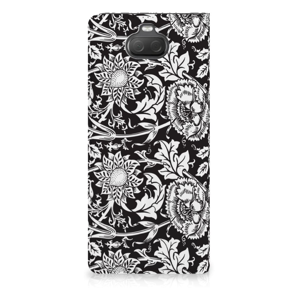 Sony Xperia 10 Smart Cover Black Flowers
