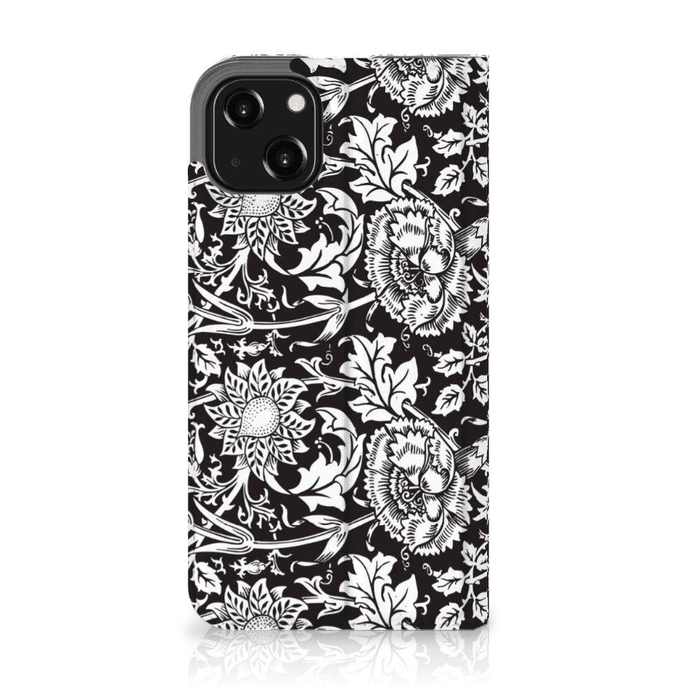 iPhone 13 Smart Cover Black Flowers
