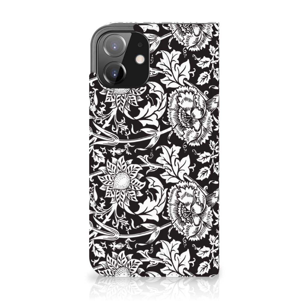 iPhone 12 | iPhone 12 Pro Smart Cover Black Flowers