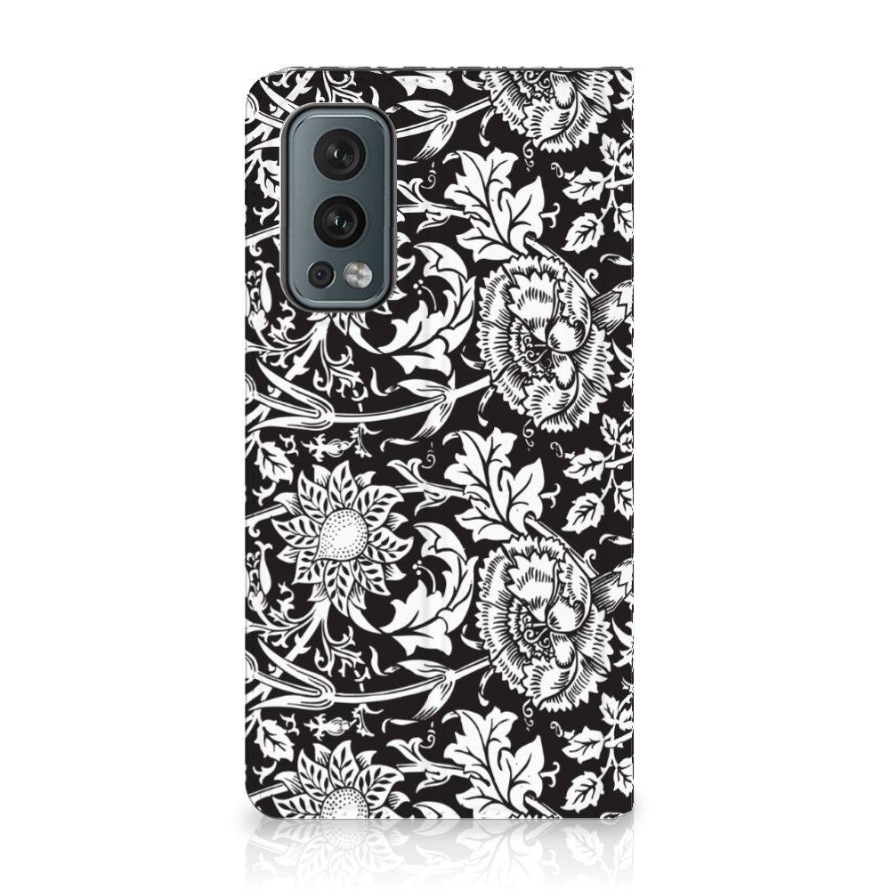 OnePlus Nord 2 5G Smart Cover Black Flowers