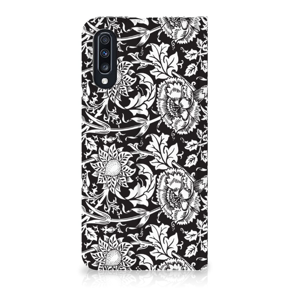 Samsung Galaxy A70 Smart Cover Black Flowers