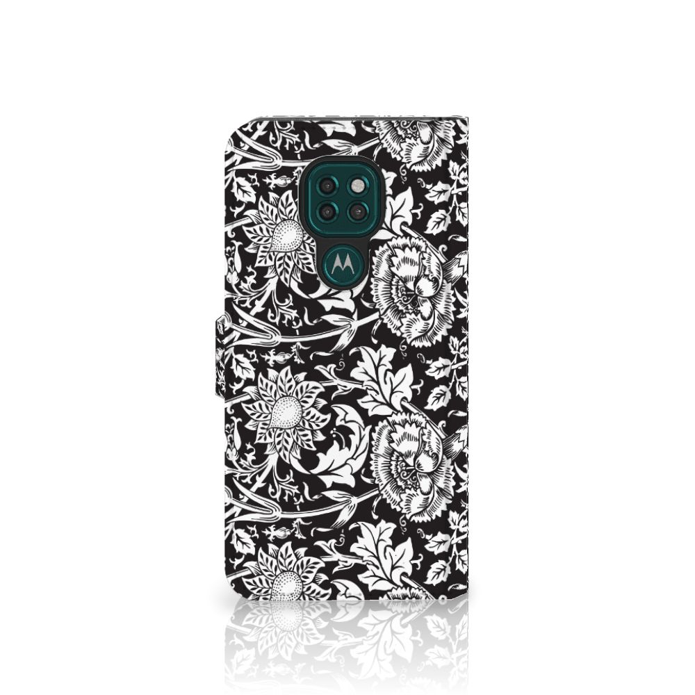 Motorola Moto G9 Play | E7 Plus Hoesje Black Flowers
