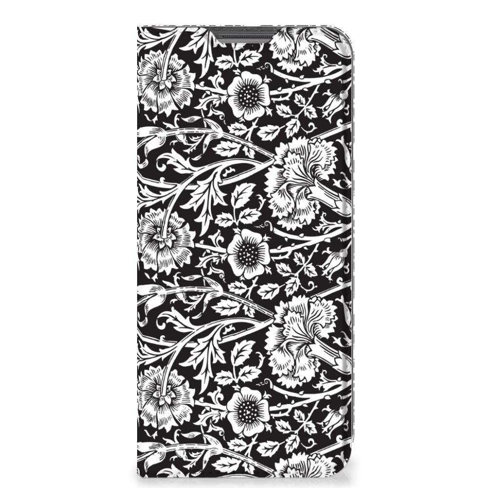 OPPO A96 | A76 Smart Cover Black Flowers