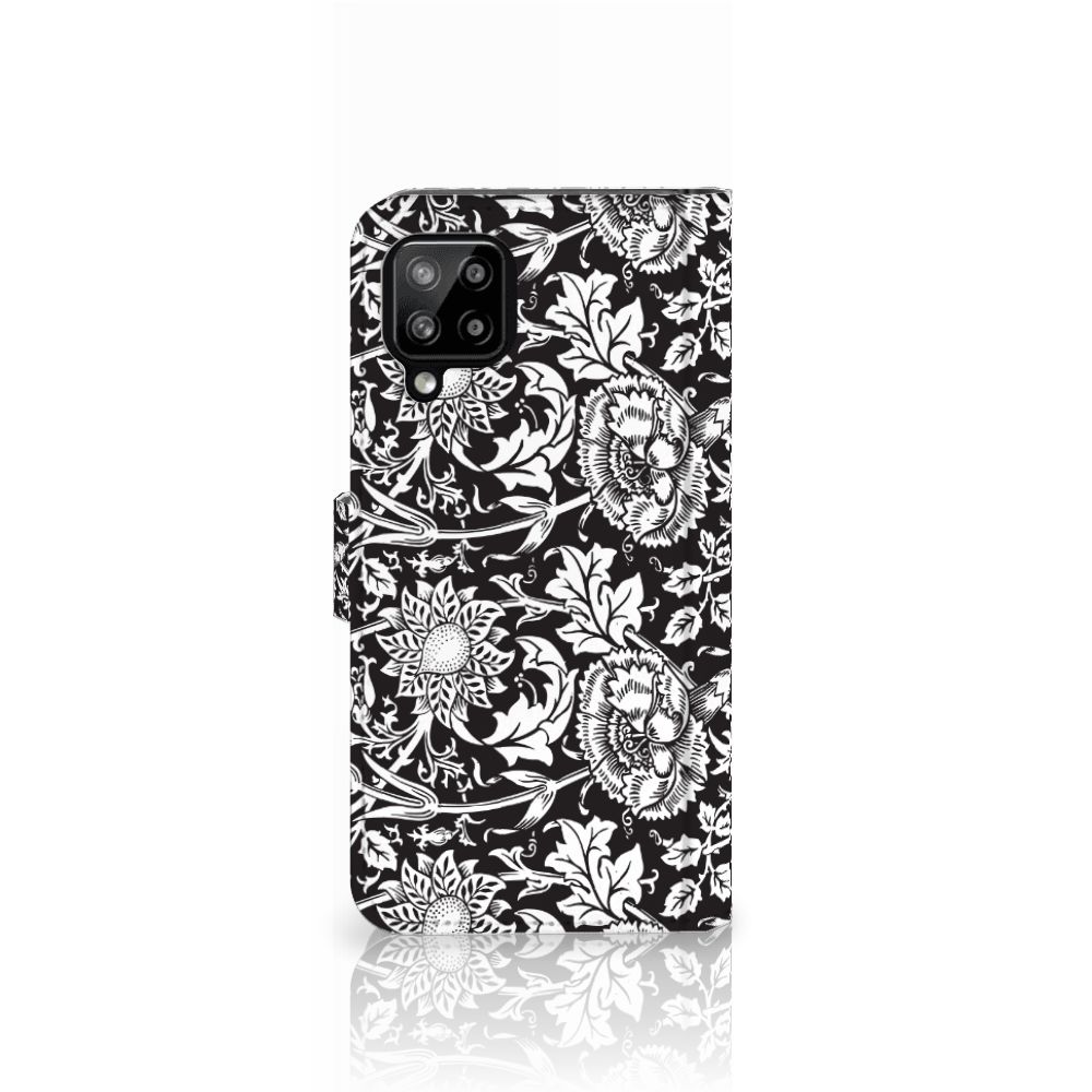 Samsung Galaxy A22 4G | M22 Hoesje Black Flowers