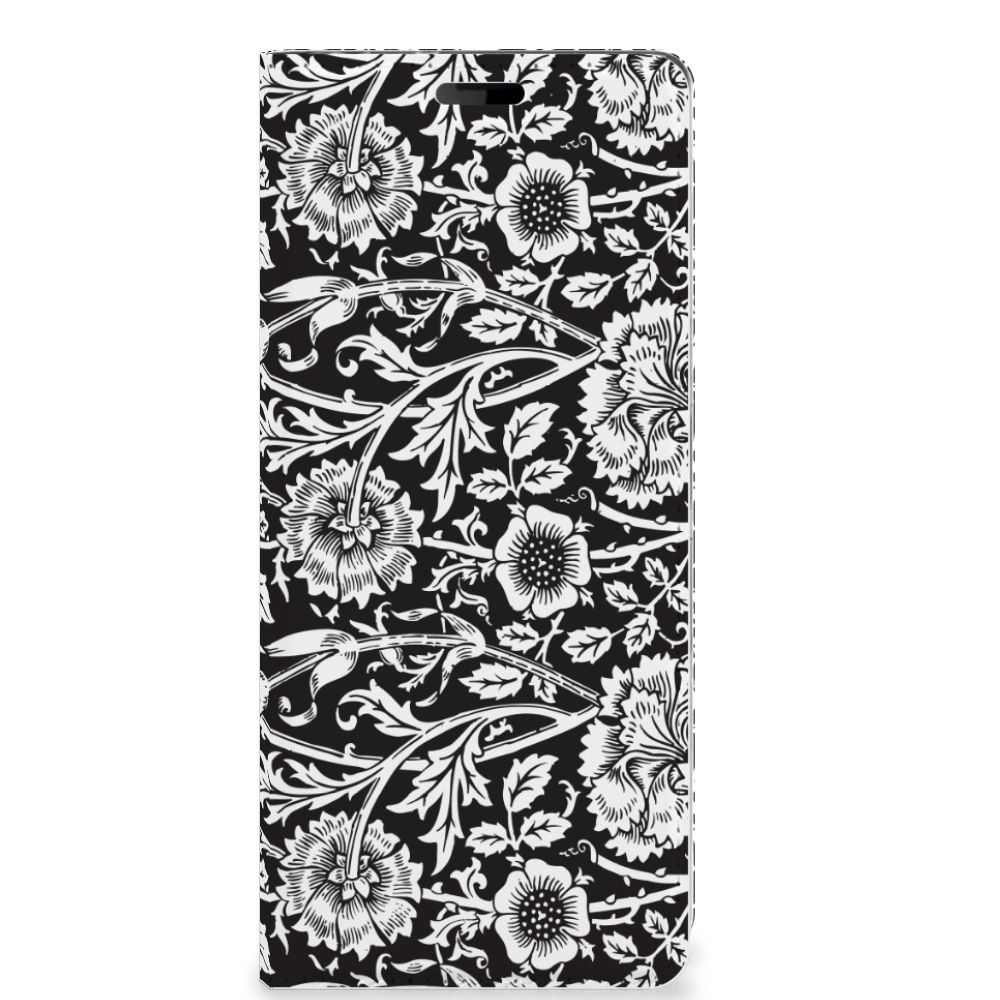 Sony Xperia 10 Smart Cover Black Flowers