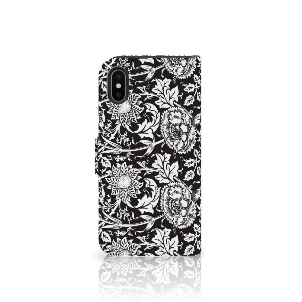 Apple iPhone X | Xs Hoesje Black Flowers
