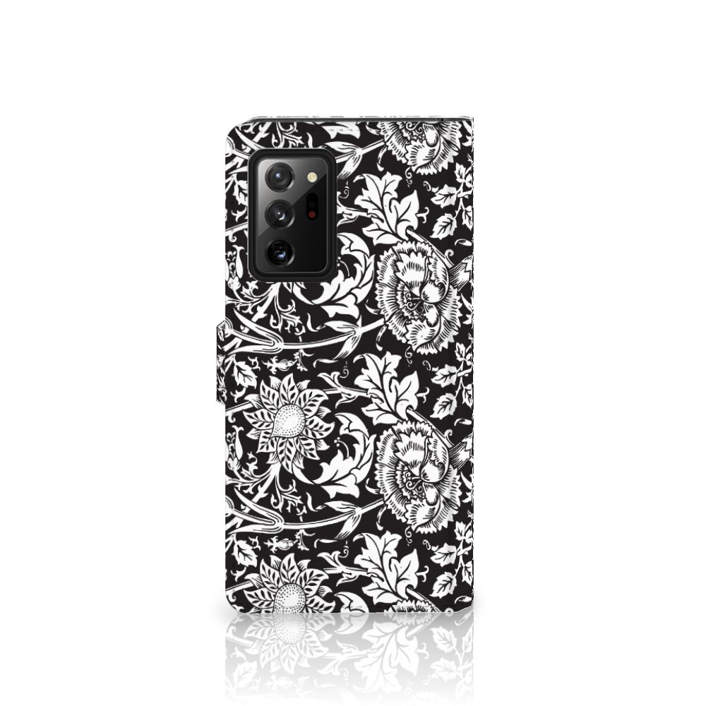 Samsung Galaxy Note20 Ultra Hoesje Black Flowers