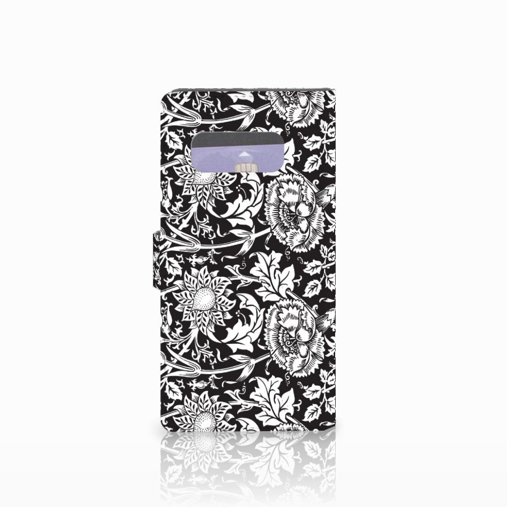 Samsung Galaxy Note 8 Hoesje Black Flowers