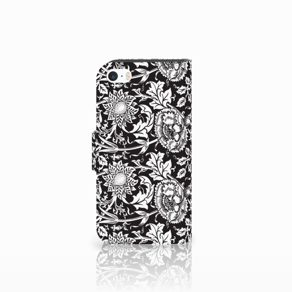 Apple iPhone 5 | 5s | SE Hoesje Black Flowers