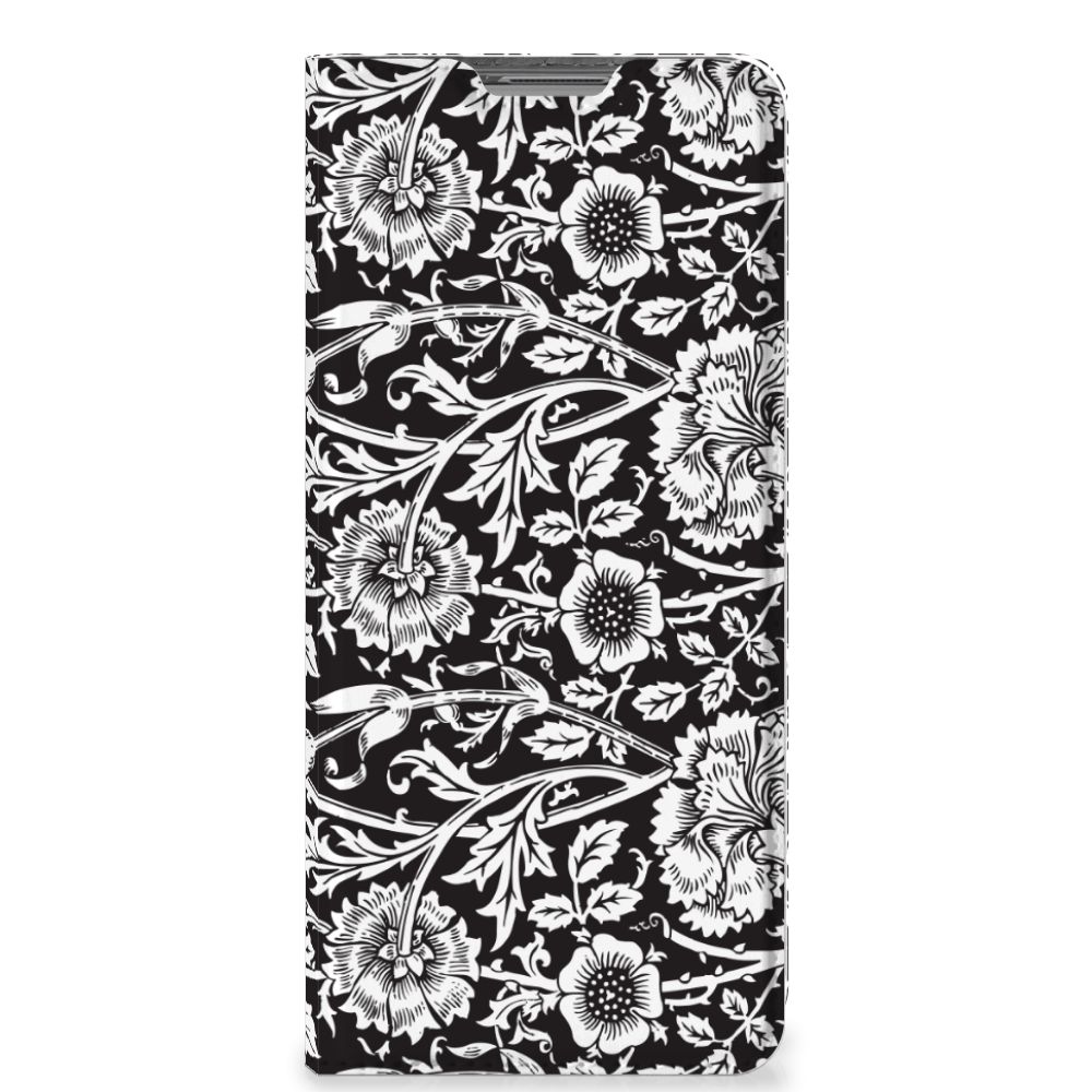 OPPO Find X5 Smart Cover Black Flowers