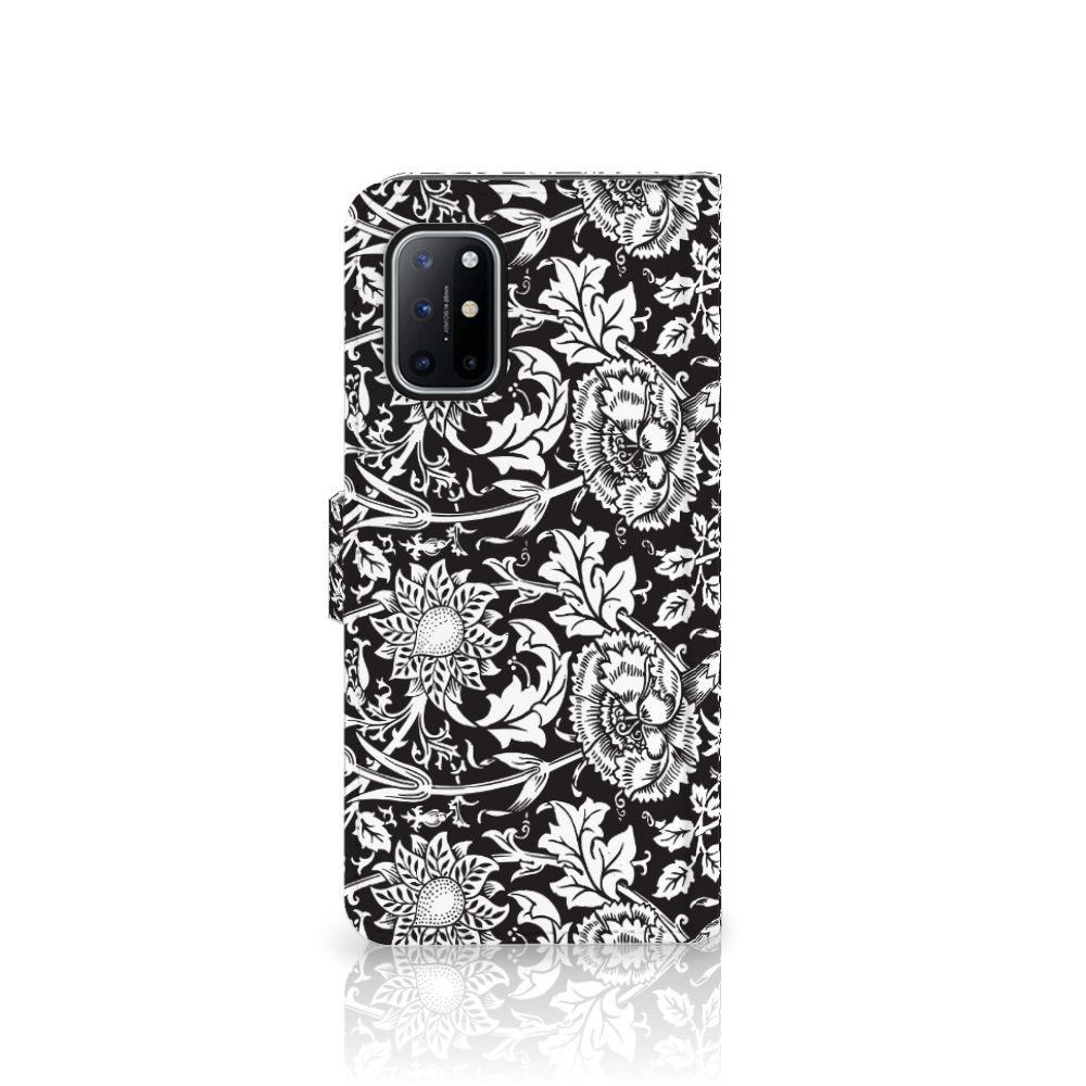 OnePlus 8T Hoesje Black Flowers