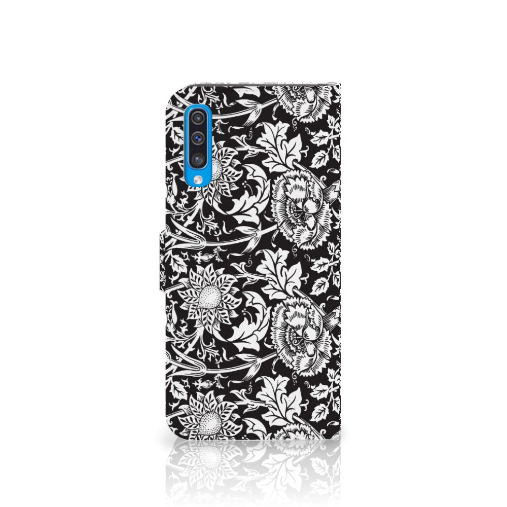 Samsung Galaxy A50 Hoesje Black Flowers