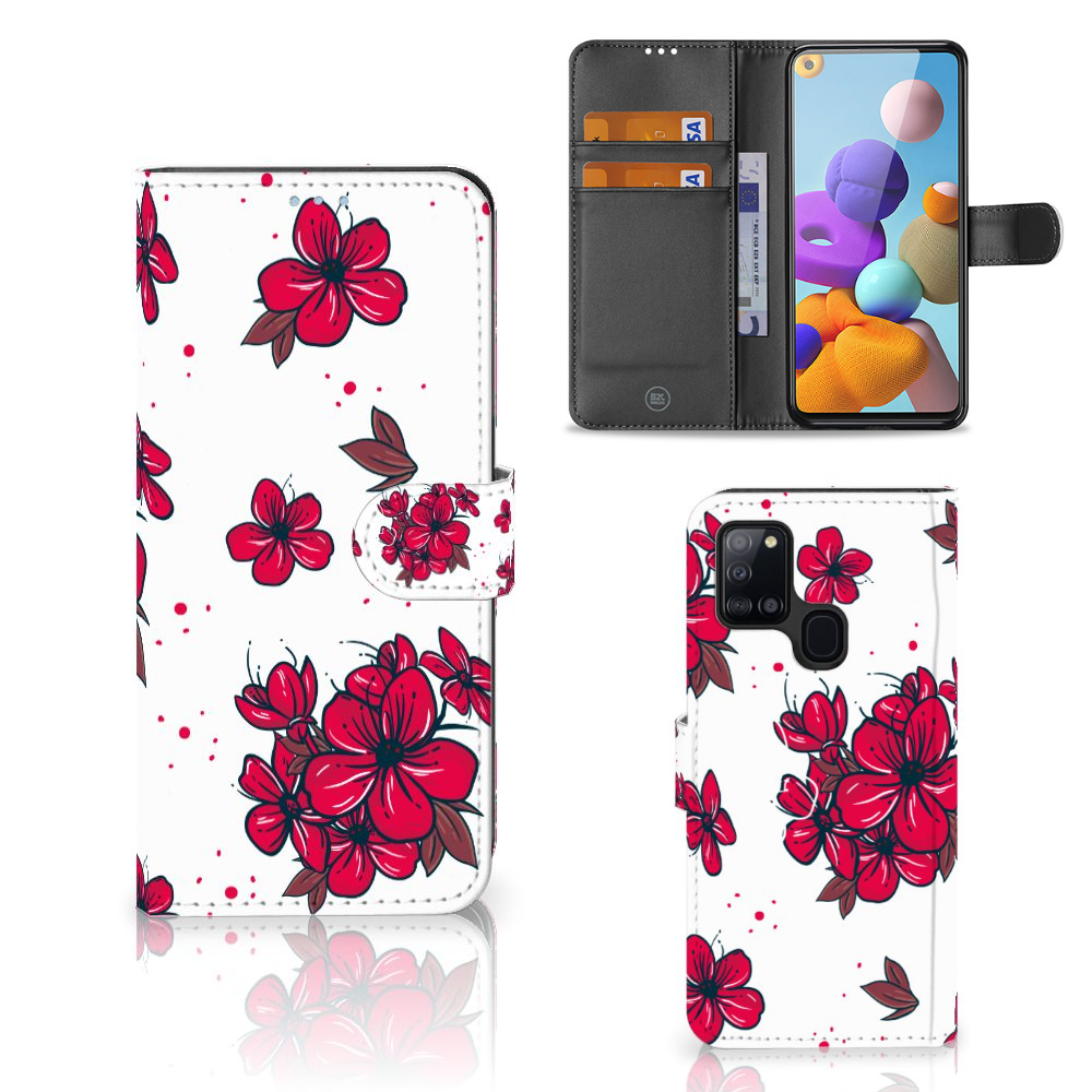 Samsung Galaxy A21s Hoesje Blossom Red