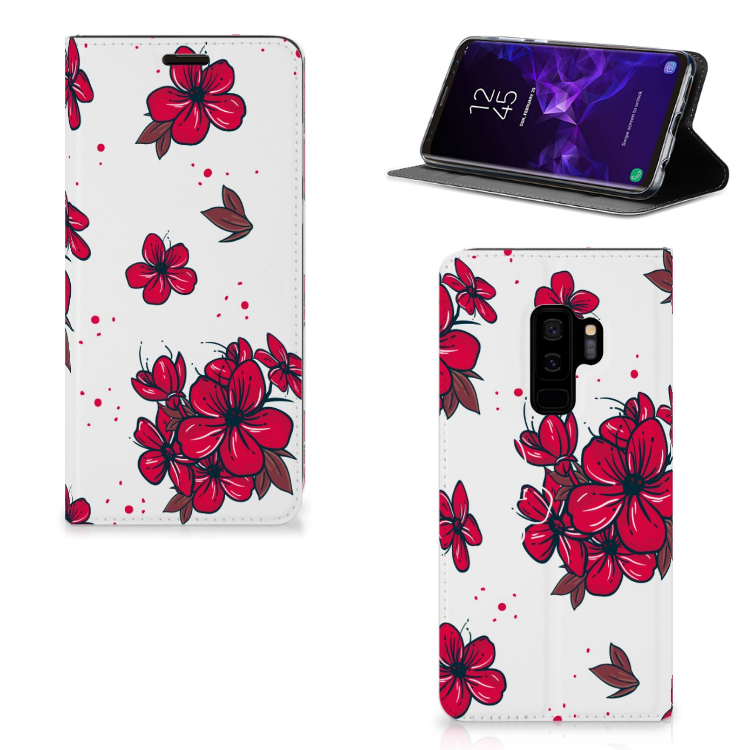 Samsung Galaxy S9 Plus Standcase Hoesje Design Blossom Red